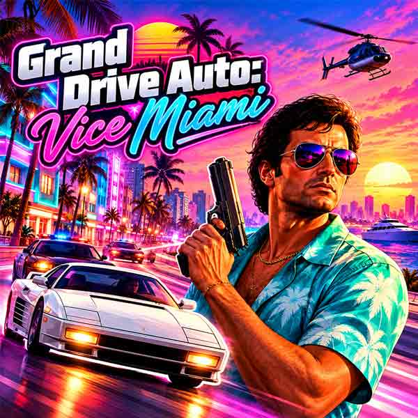 Grand Drive Auto: Vice Miami gameplay on OopsGames